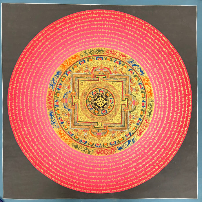 AUM MANI PADME HUM MANTRA MANDALA
