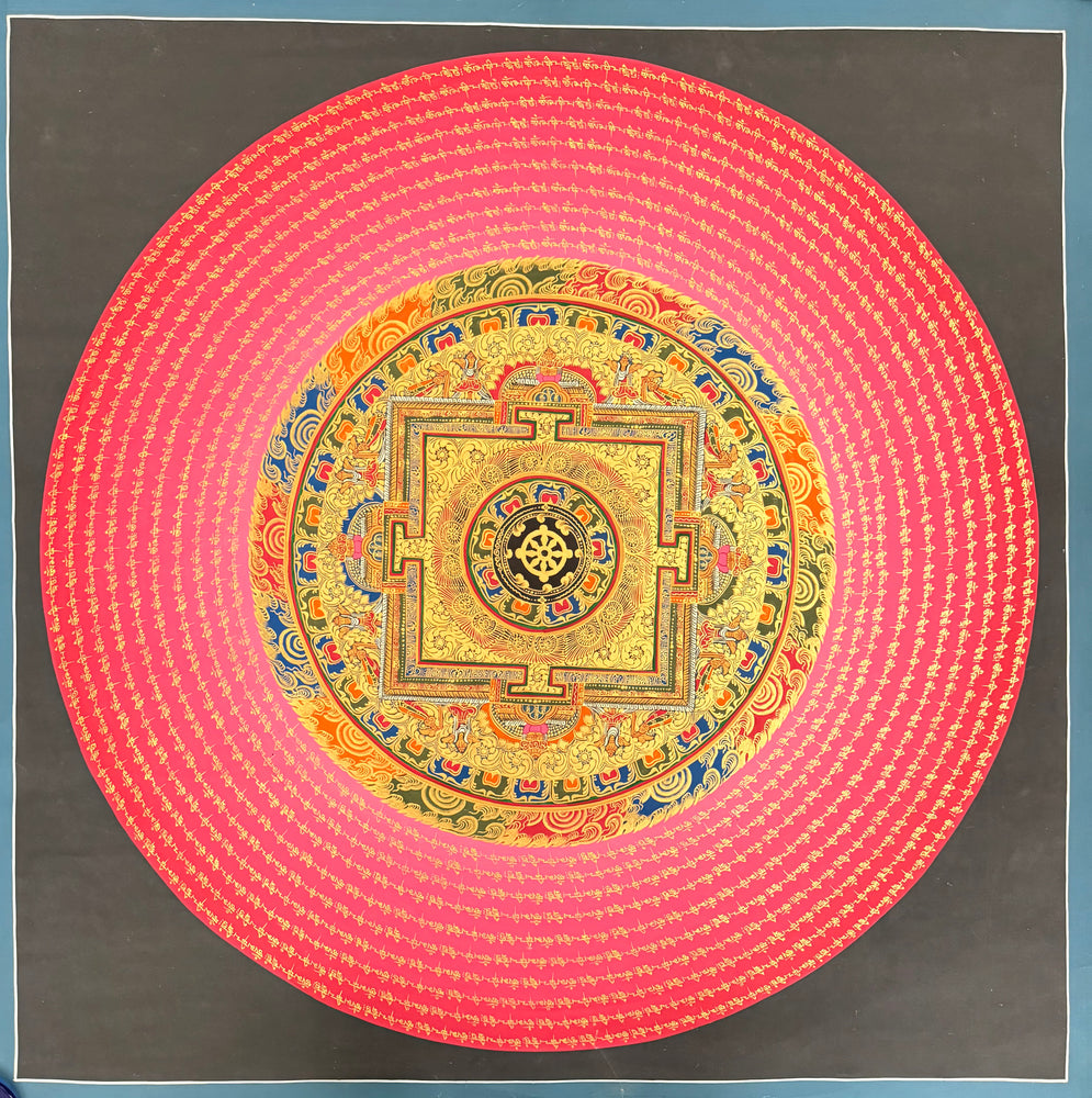 AUM MANI PADME HUM MANTRA MANDALA